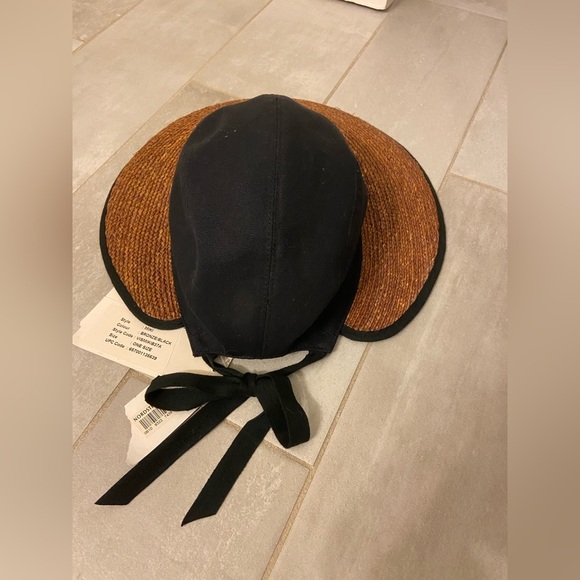 NWT Helen Kaminski Raffia Miki Sun Hat Bronze & Black ONE SIZE - Picture 2 of 5
